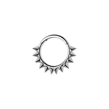 Surgical Steel Spike Hinged Hoop Earring
