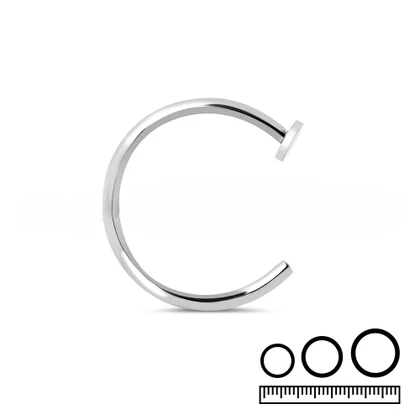 Open Nose Ring w/ Flat nail head closure