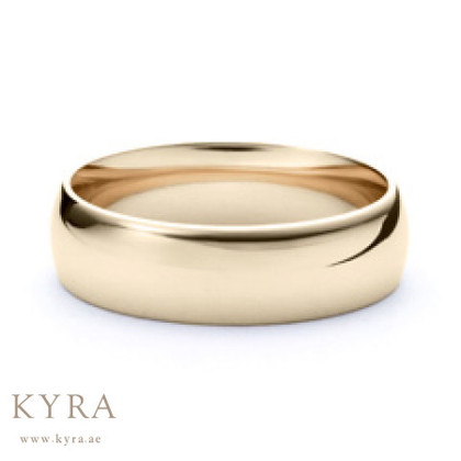 Light weight 18K Gold Wedding Ring 6mm