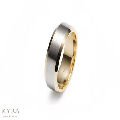 Two-Tone Platinum Wedding Band