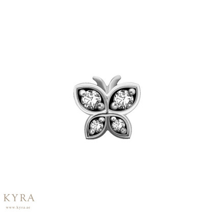Medical Grade SS Butterfly  hi-Polish Threaded Top