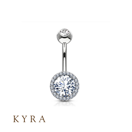 Belly Jewelry Halo Set CZ