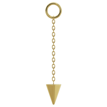 Yellow Gold Spike with Chain and 'O' ring