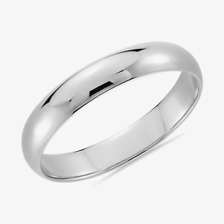 5mm 18K White Gold Wedding Band