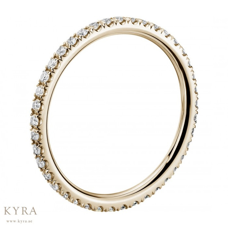 French Pave Full Eternity Diamond Ring