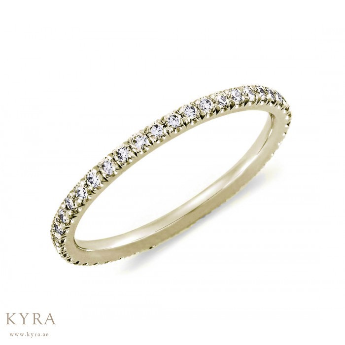 18K Yellow Gold Full Eternity Diamond Ring