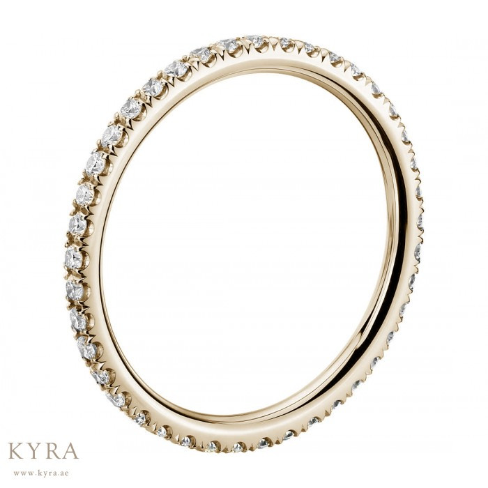 18K Yellow Gold Full Eternity Diamond Ring
