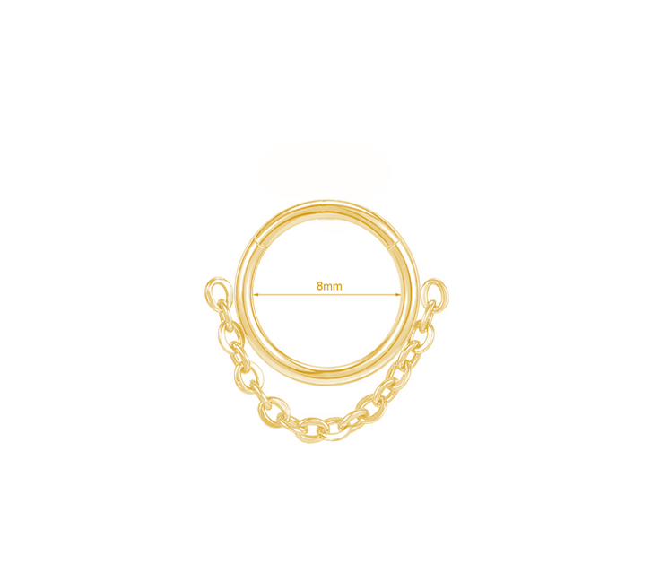 Gold Clicker with  Dangling Chain