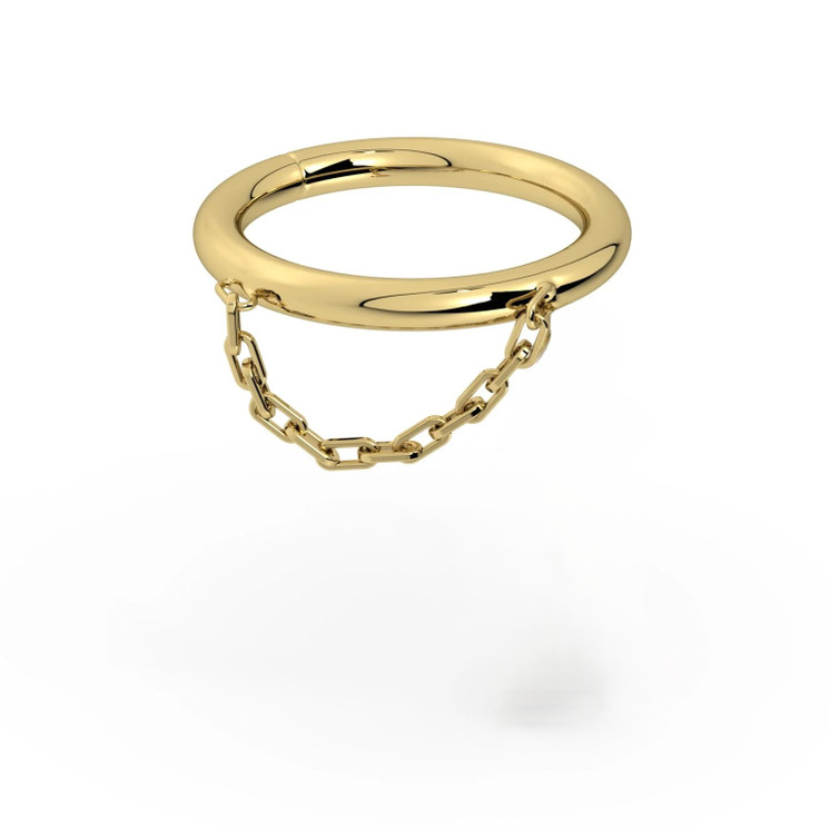 Gold Clicker with  Dangling Chain