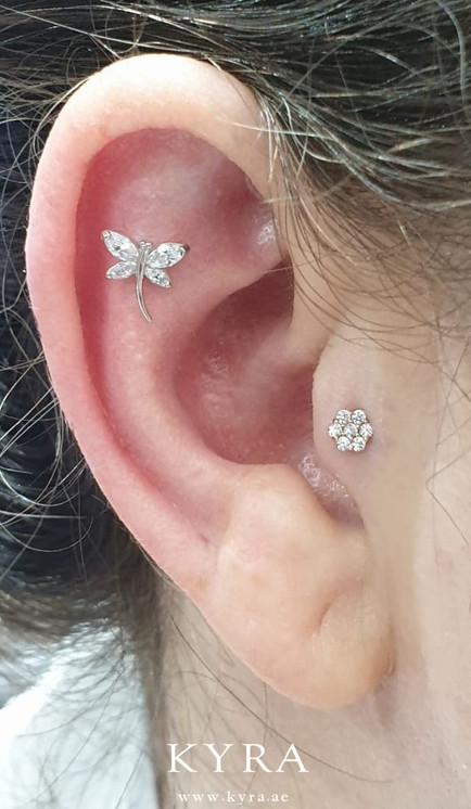 Cluster CZ Threaded Stud