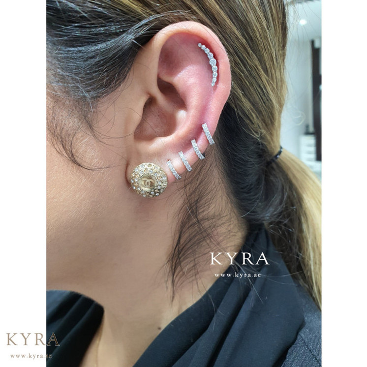 Titanium Ear Climber w/CZ Hayati