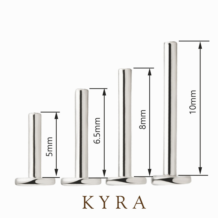 Flatback Labret Post available in different lengths