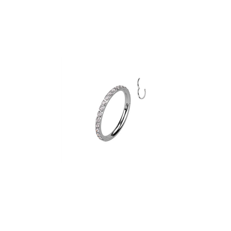 Implant grade Titanium CZ Clicker, 16G, 8mm