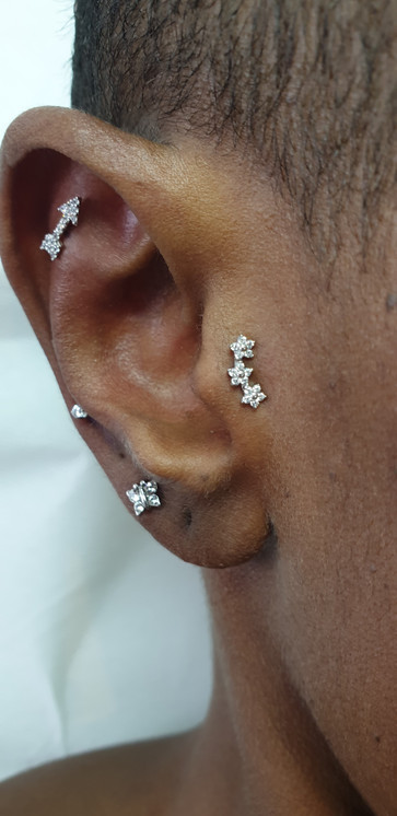 Tragus Jewellery with flatback post
