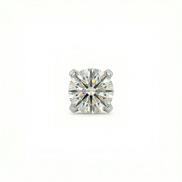 3mm Natural Diamond Piercing Ear Studs  set in White Gold