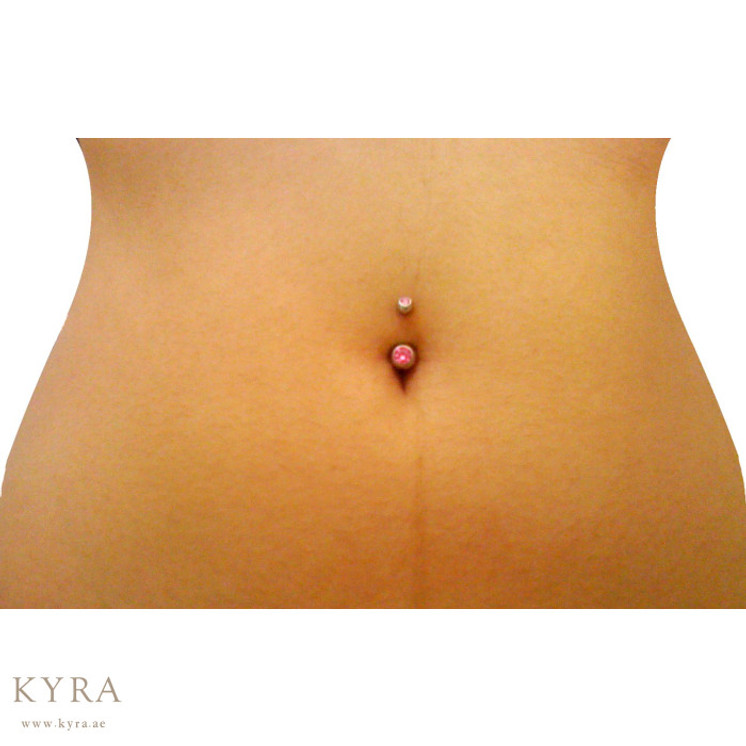 Surgical Steel Navel Piercing w/Rose Crystal