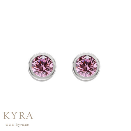 Titanium 4mm Pink Bezel in CZ