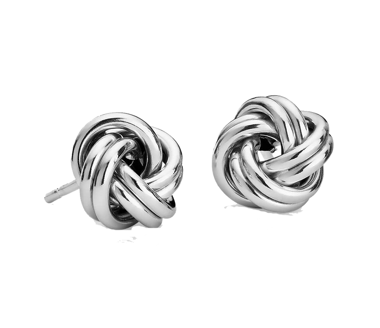 Surgical Steel Love Knot  Ear Studs