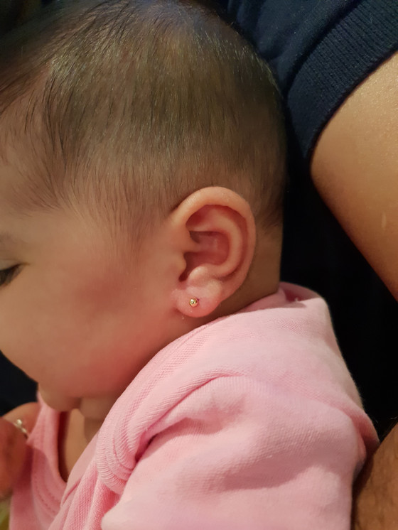 on baby's ear