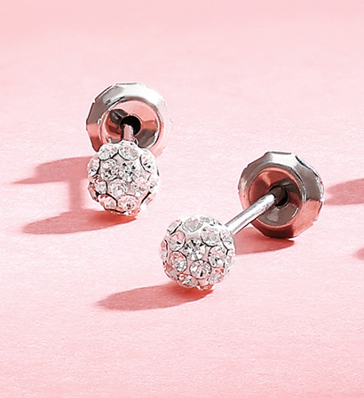 4mm AB Crystal Ball in White Gold