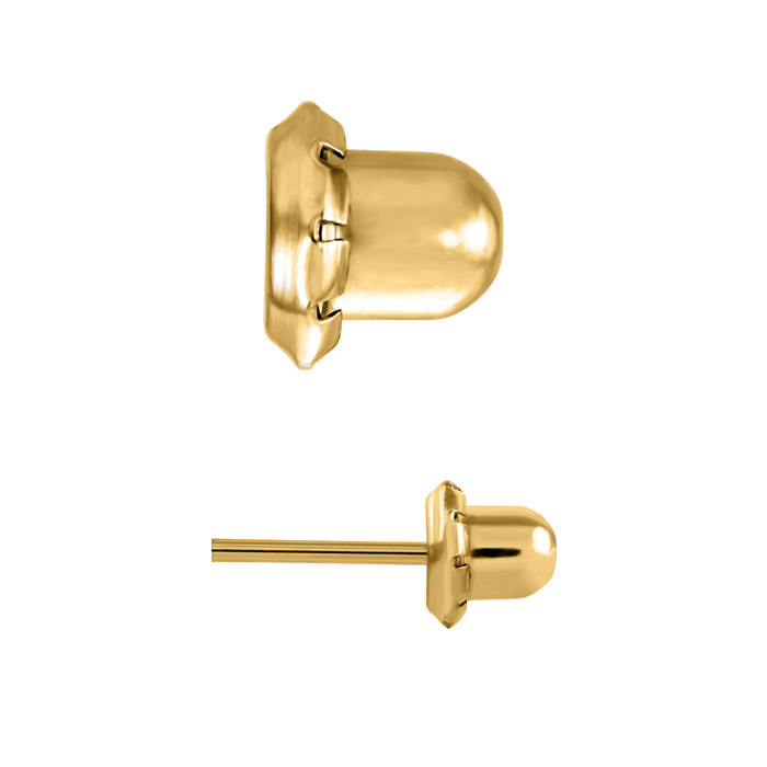 3mm Opal set in Solid Yellow Gold ear studs for initial piercing