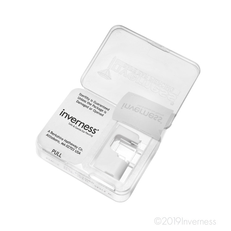 4mm White Gold Plated Bezel Ear Studs