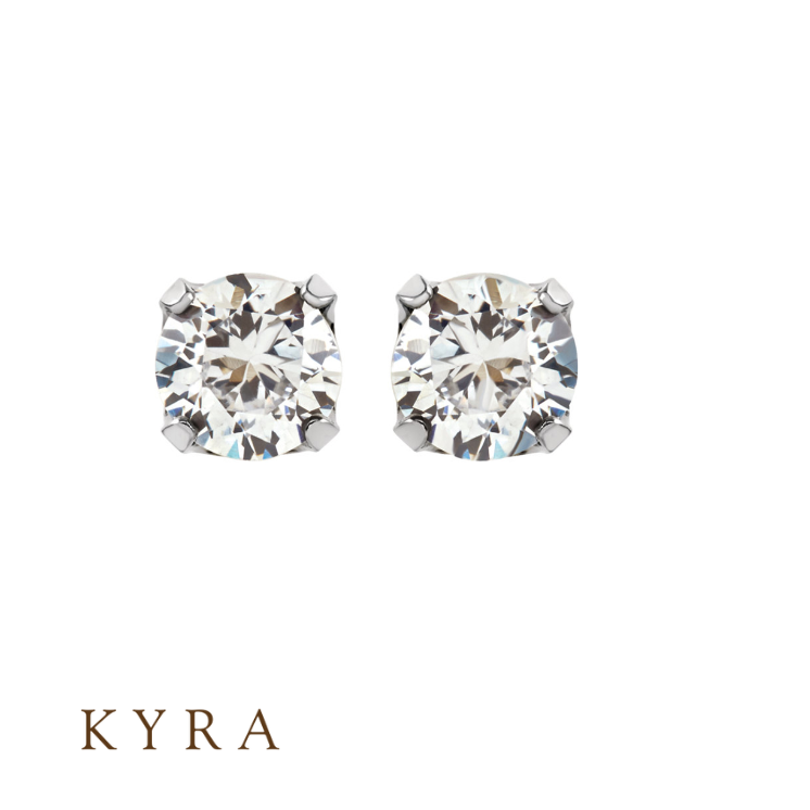 7mm Round CZ Ear Studs