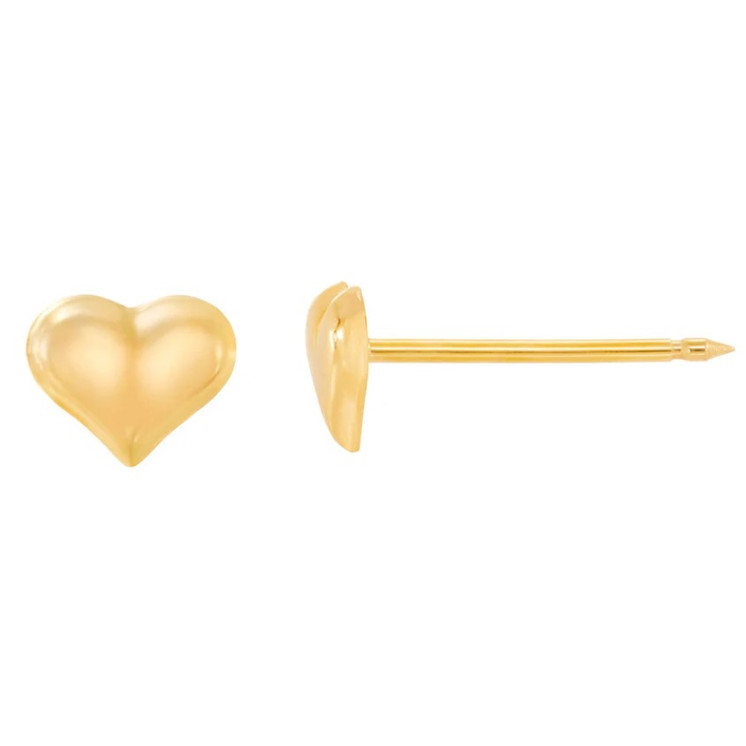 Puffed Heart Yellow Gold