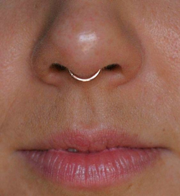 14K Plain Gold Clicker 8mm Seamless Hoop