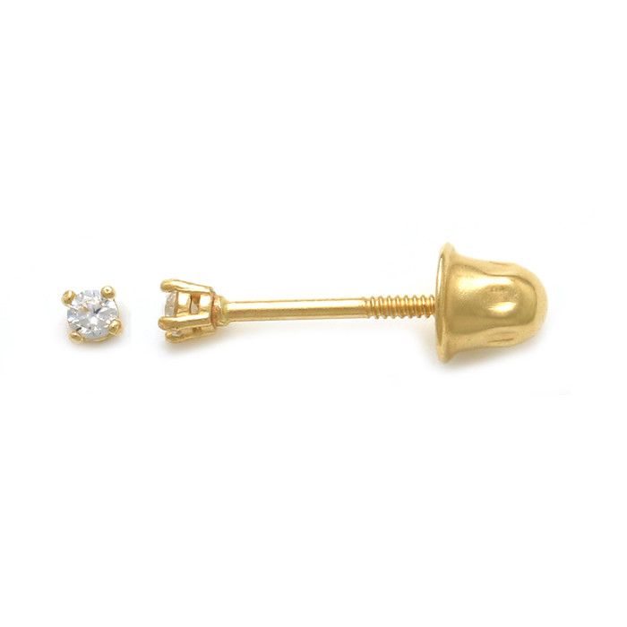 Ear Studs with CZ and Safety backs