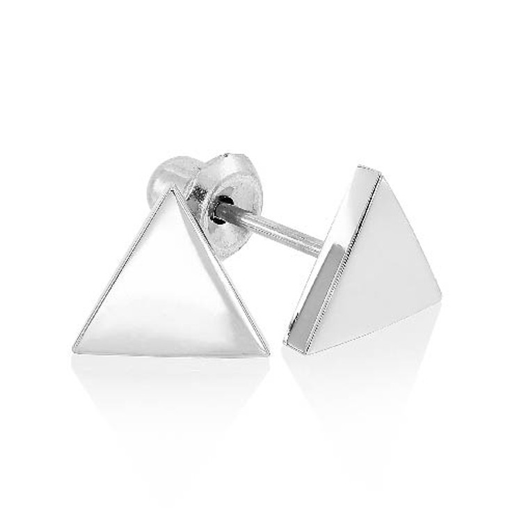 7mm Surgical Steel Triangle  Ear Stud