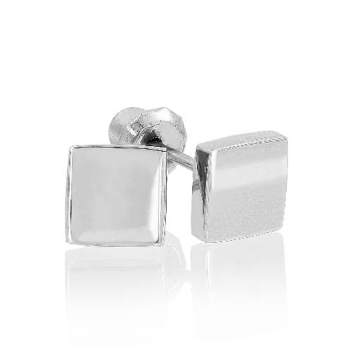 7mm Surgical Steel Geom Square Ear Stud