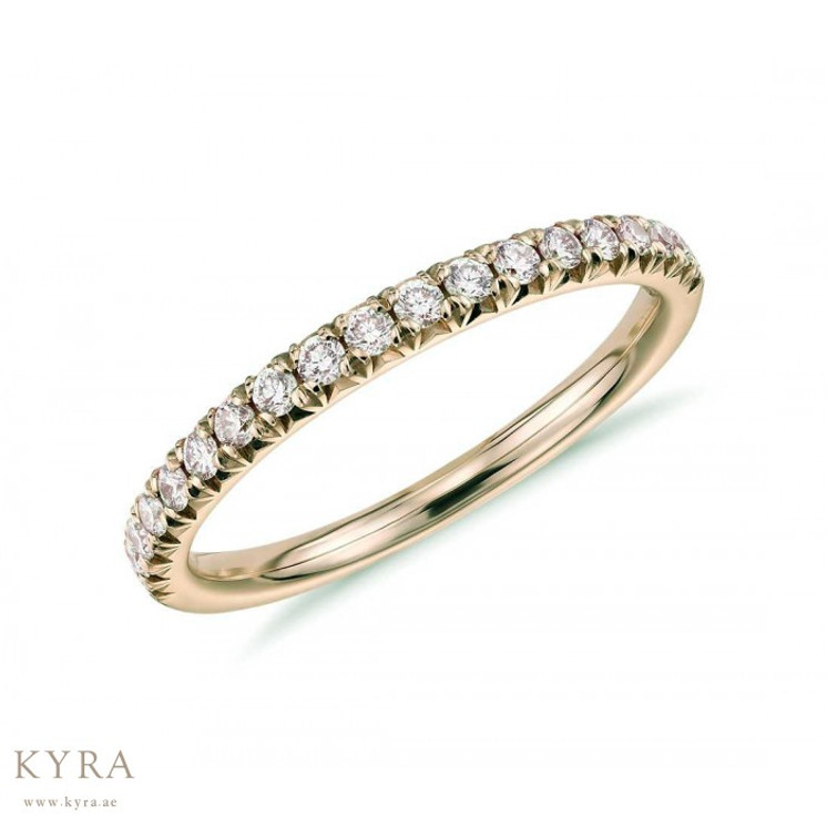 FRENCH CUT PAVE DIAMOND HALF ETERNITY (1.6 mm)