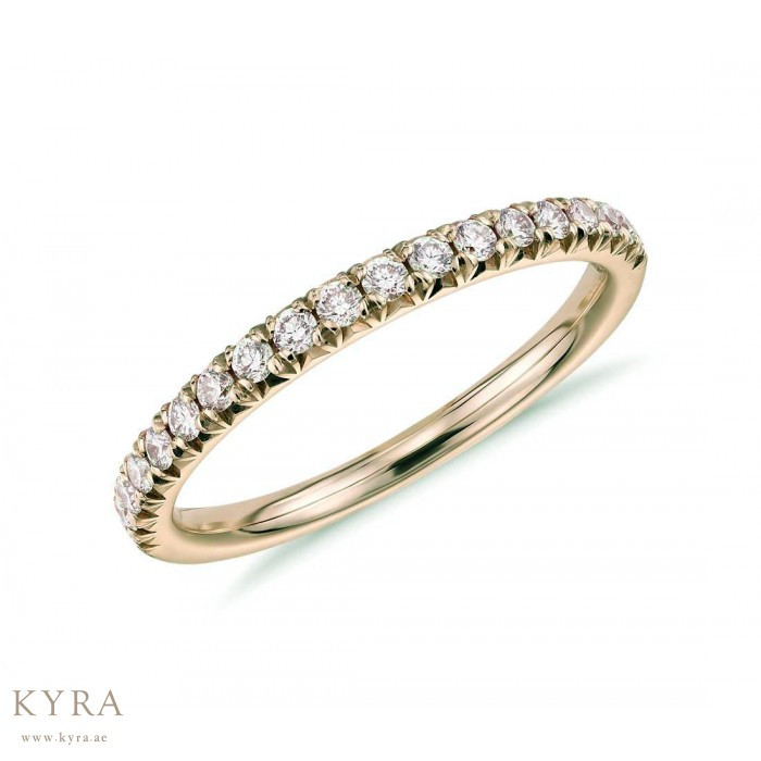 FRENCH CUT PAVE DIAMOND HALF ETERNITY (1.6 mm)