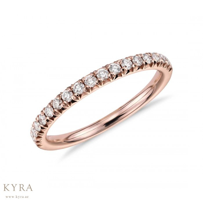 FRENCH CUT PAVE DIAMOND HALF ETERNITY (1.6 mm)