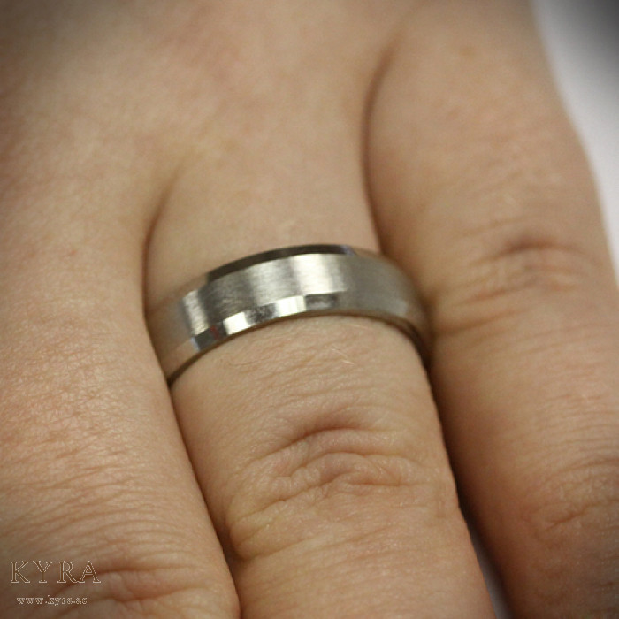 Two-Tone Platinum Wedding Band