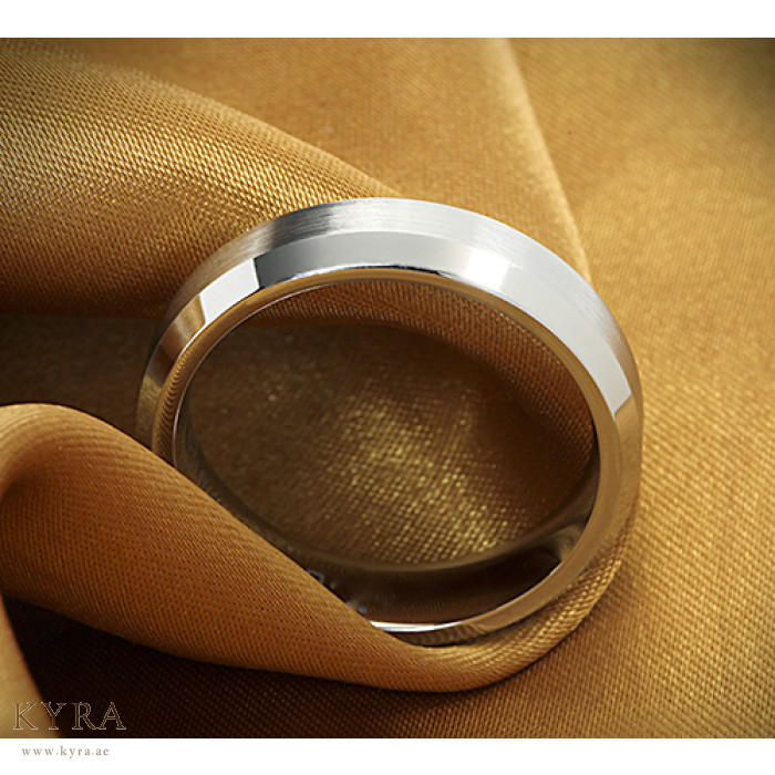 Two-Tone Platinum Wedding Band