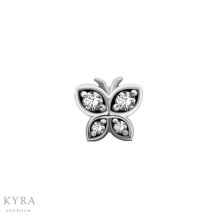 Medical Grade SS Butterfly  hi-Polish Threaded Top