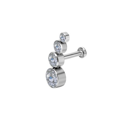 Graduating CZ Bezel Setting (Left Side)