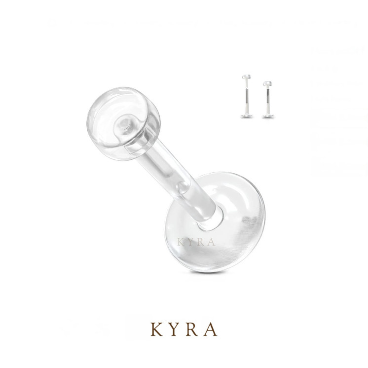 Piercing Retainer Silicon/ Bioplast Flat Back