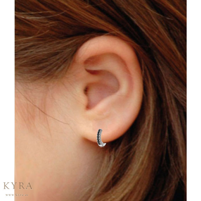 6.5mm Eternity Hoop w/Black Onyx