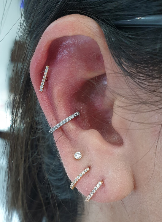 6.5mm Tiny Eternity Diamond Clicker 14K YG
