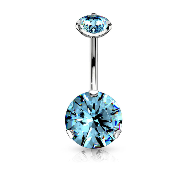 Classic 3 Prong Titanium Belly Barbell(10mm)