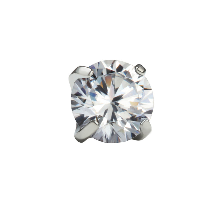 Classic CZ Threaded Top in Titanium