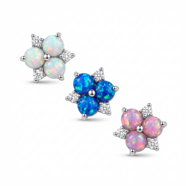 Trinity Opal cabs w/cz in implant-grade  Titanium