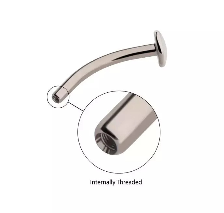 One-side Titanium curved bar