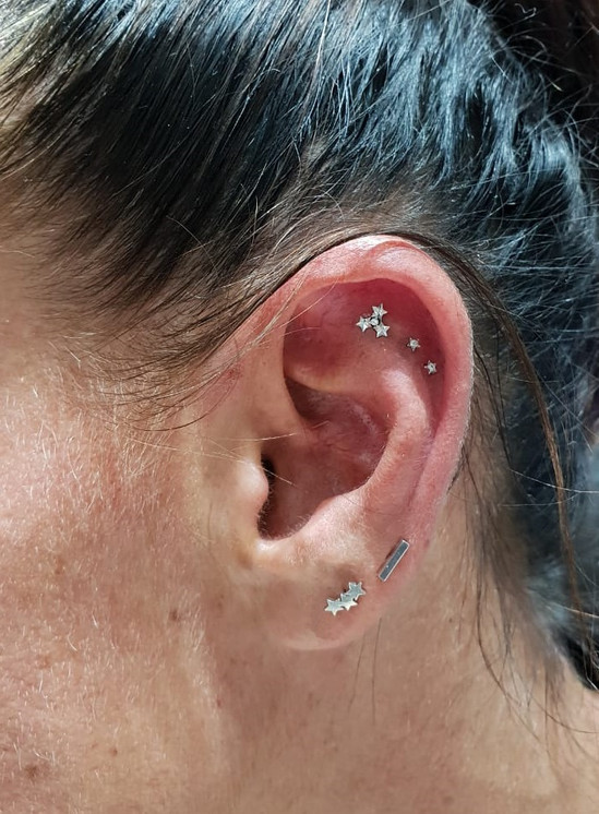 Star Galaxy Threaded Stud w/ post