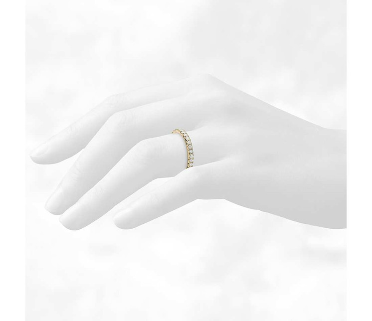 FRENCH CUT PAVE DIAMOND HALF ETERNITY (2.4mm)