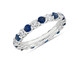 Full eternity Diamond, Blue Sapphire Ring