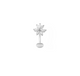 Magnolia Marquise CZ flower with Disc Curved bar bottom